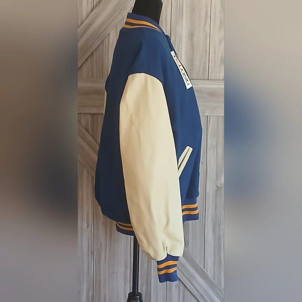 DeLong Blue and Cream Men's Varsity Jacket. (Size XL) NWT - Picture 6 of 10
